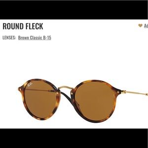 Ray Ban - Round Fleck in Brown Classic B-15